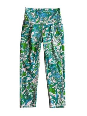 Lilly Pulitzer M Sangria SOUTH BEACH LEGGING Luxletic High Rise Crop NWT